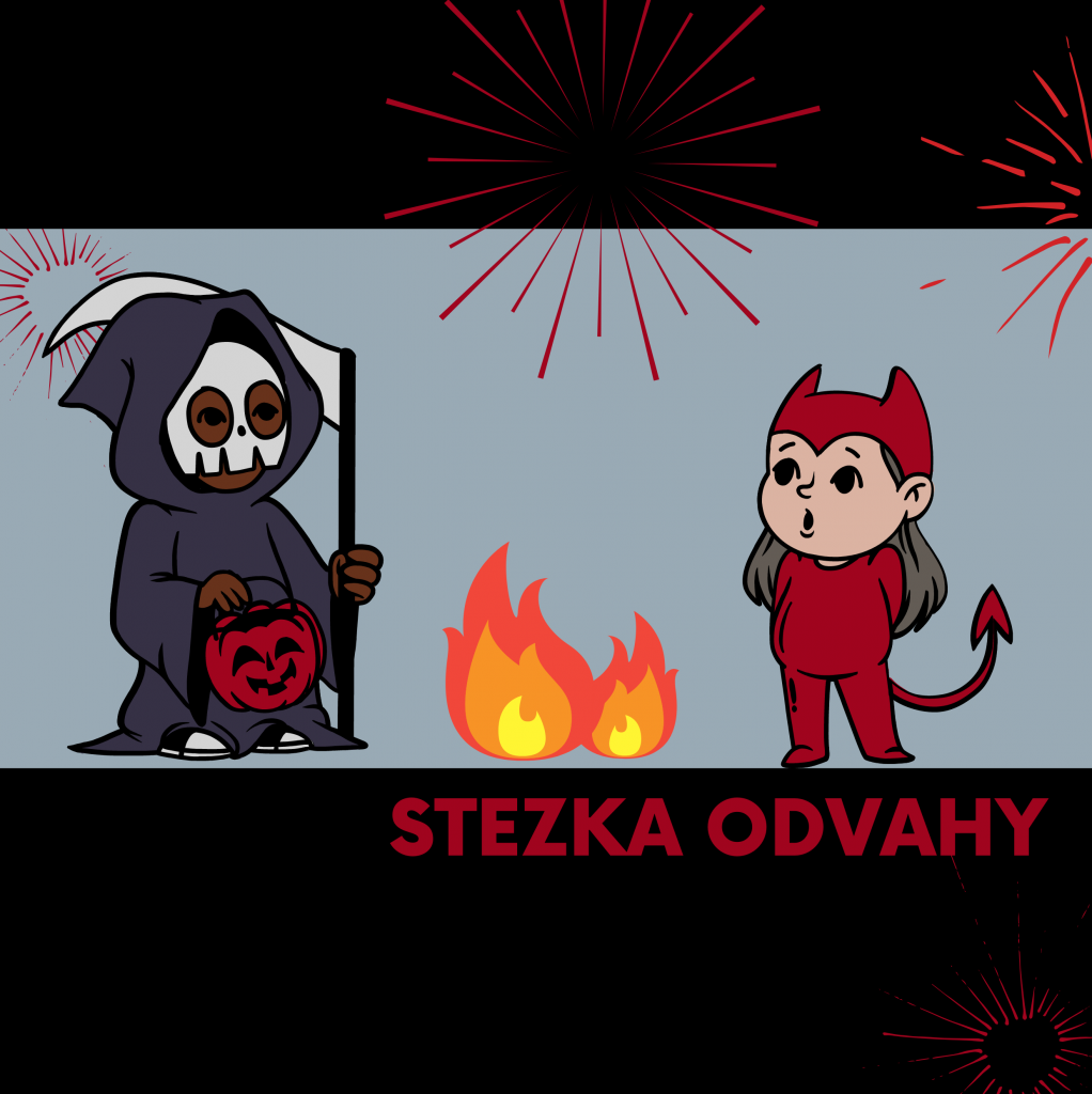 Stezka odvahy Halloweenským lesem